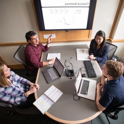 students meeting in breakout room